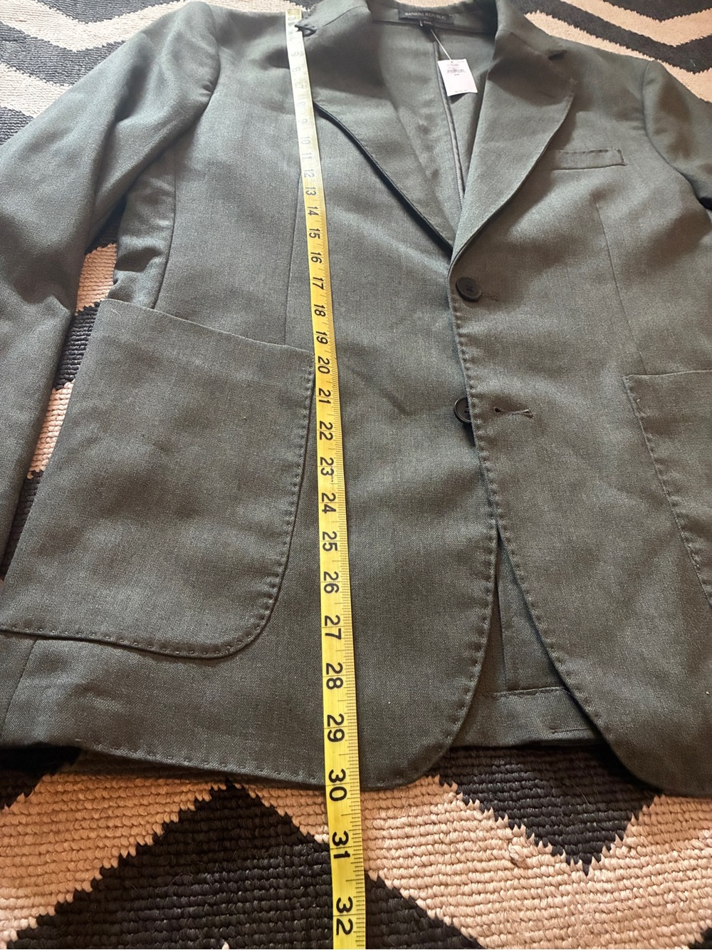 Banana Republic Olive Green Sport Coat Blazer - Picture 5 of 11